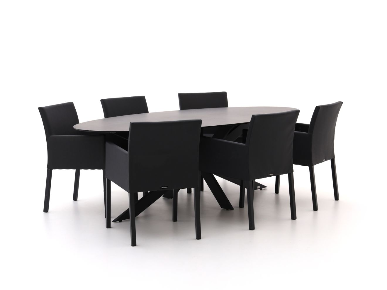 Manifesto Arzana/Furato ellips 240 cm Gartenmöbel-Set 7-teilig günstig online kaufen