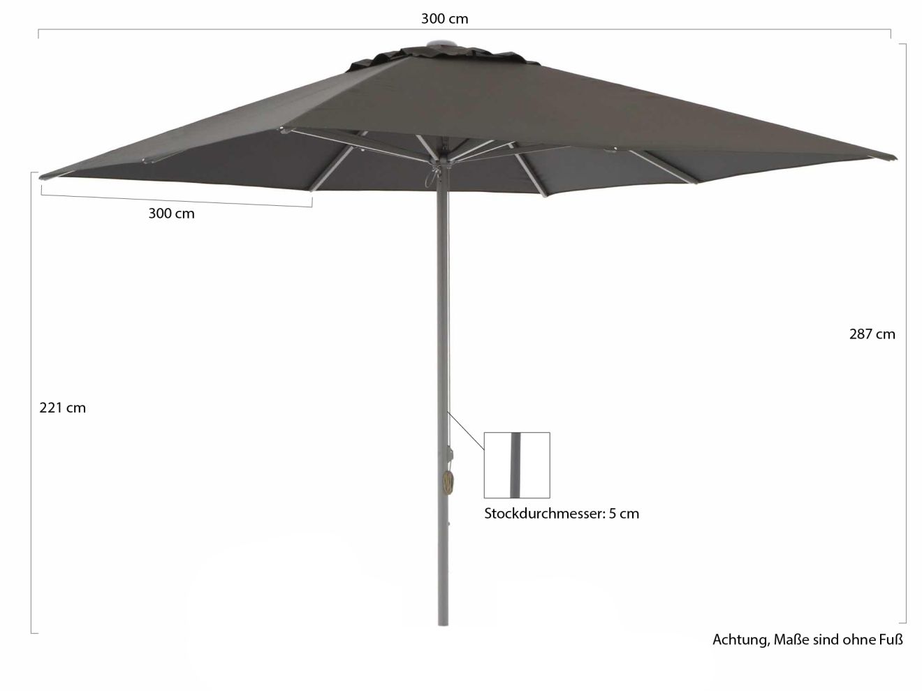 Shadowline Cuba Sonnenschirm 300x300 cm ...