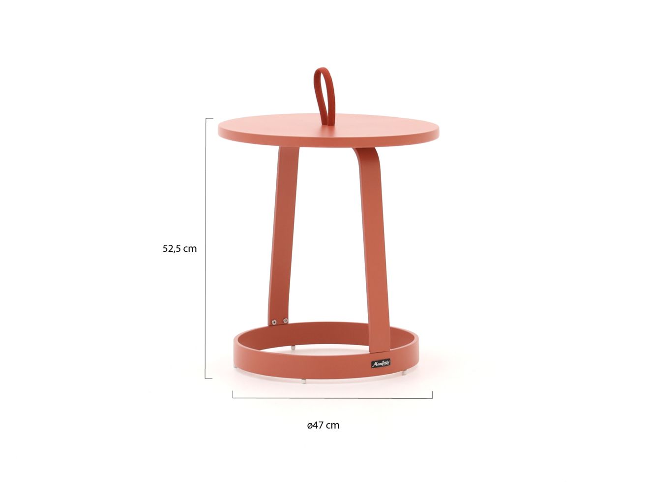 Manifesto Salemi Beistelltisch ø 47 (h:52,5 cm) Taupe 47cm