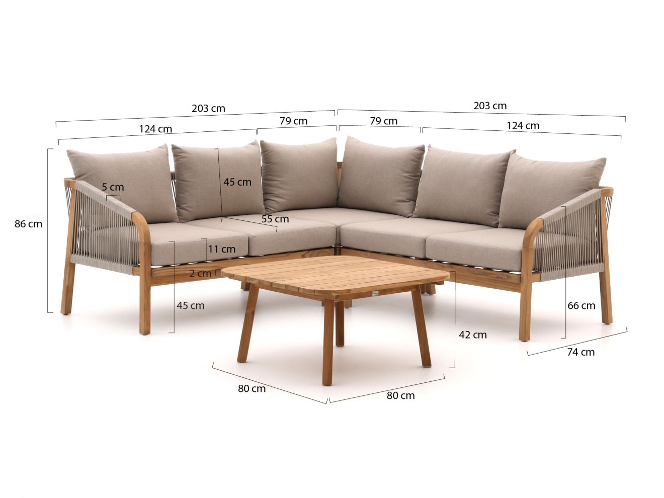 Bellagio Perzano Ecklounge-Set 4-teilig ...