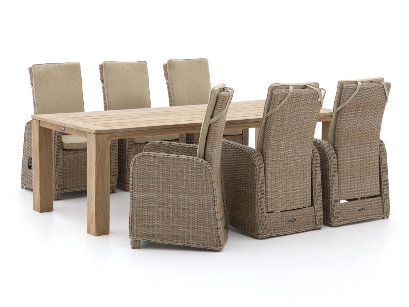 Intenso Umbria/ROUGH-X 240 cm Gartenmöbel-Set 7-teilig verstellbar Braun  Rabatt: 33 %