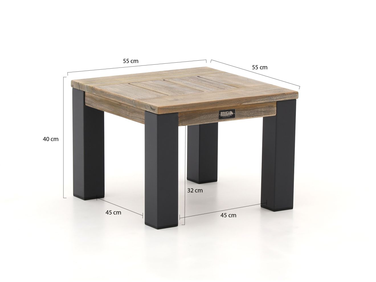 ROUGH-X Beistelltisch Outdoor 55x55x40 c...