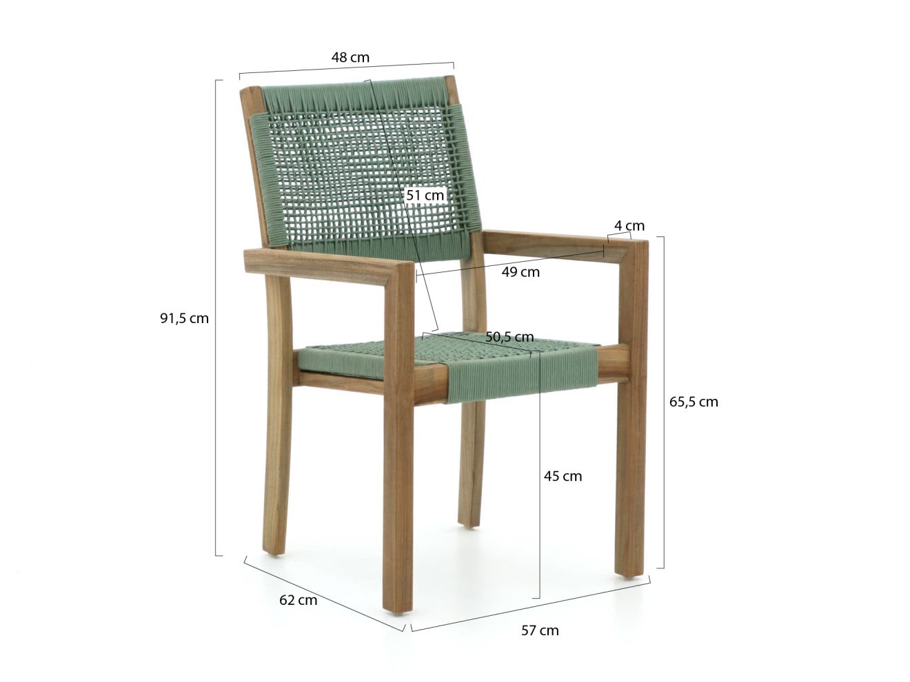 ROUGH Batang/ROUGH-S 90 cm Gartenmöbel-Set 5-teilig stapelbar günstig online kaufen