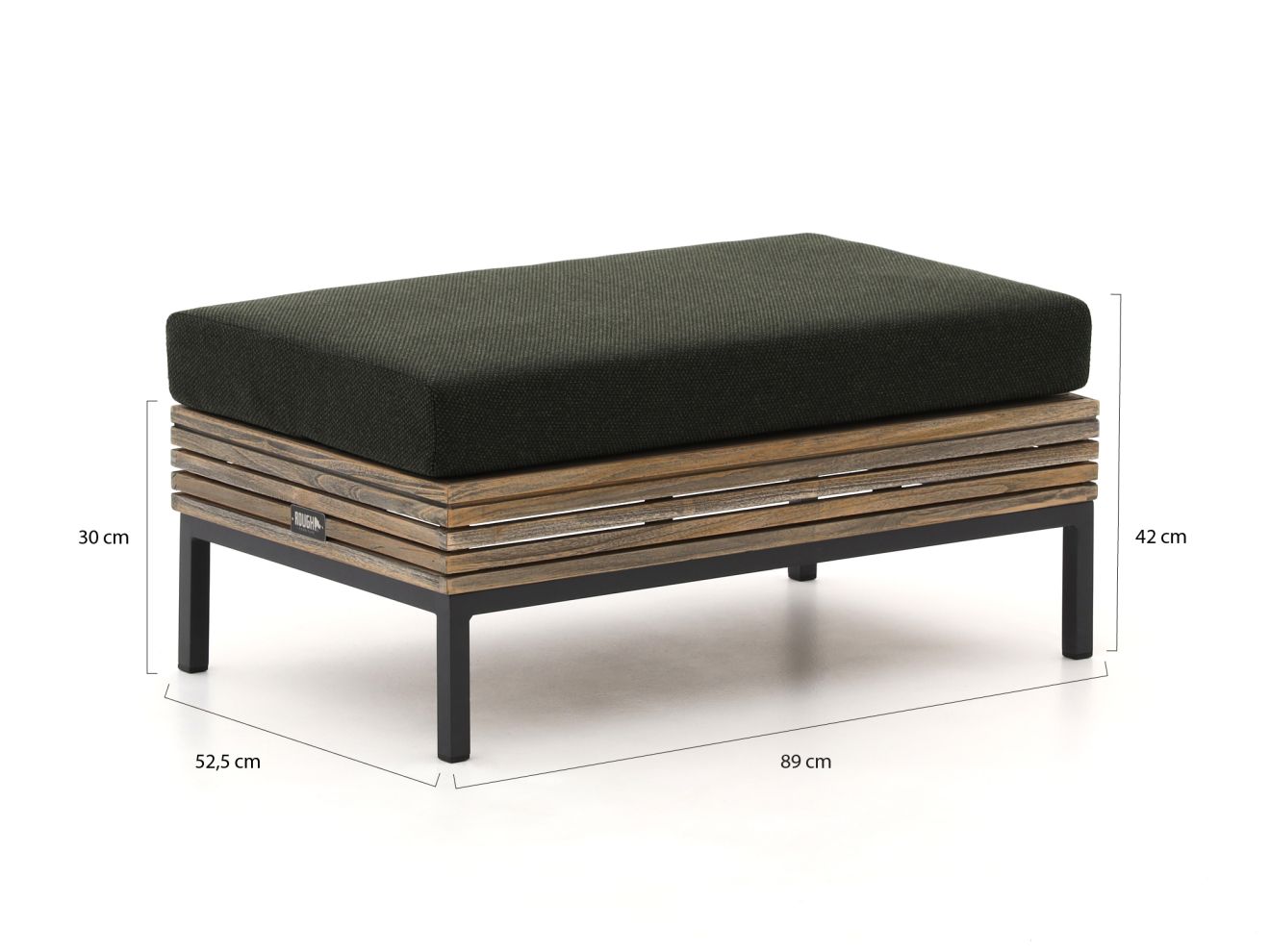 ROUGH-D Lounge Gartenhocker 89x52,5 cm Braun 89x52.5cm Rabatt: 34 %