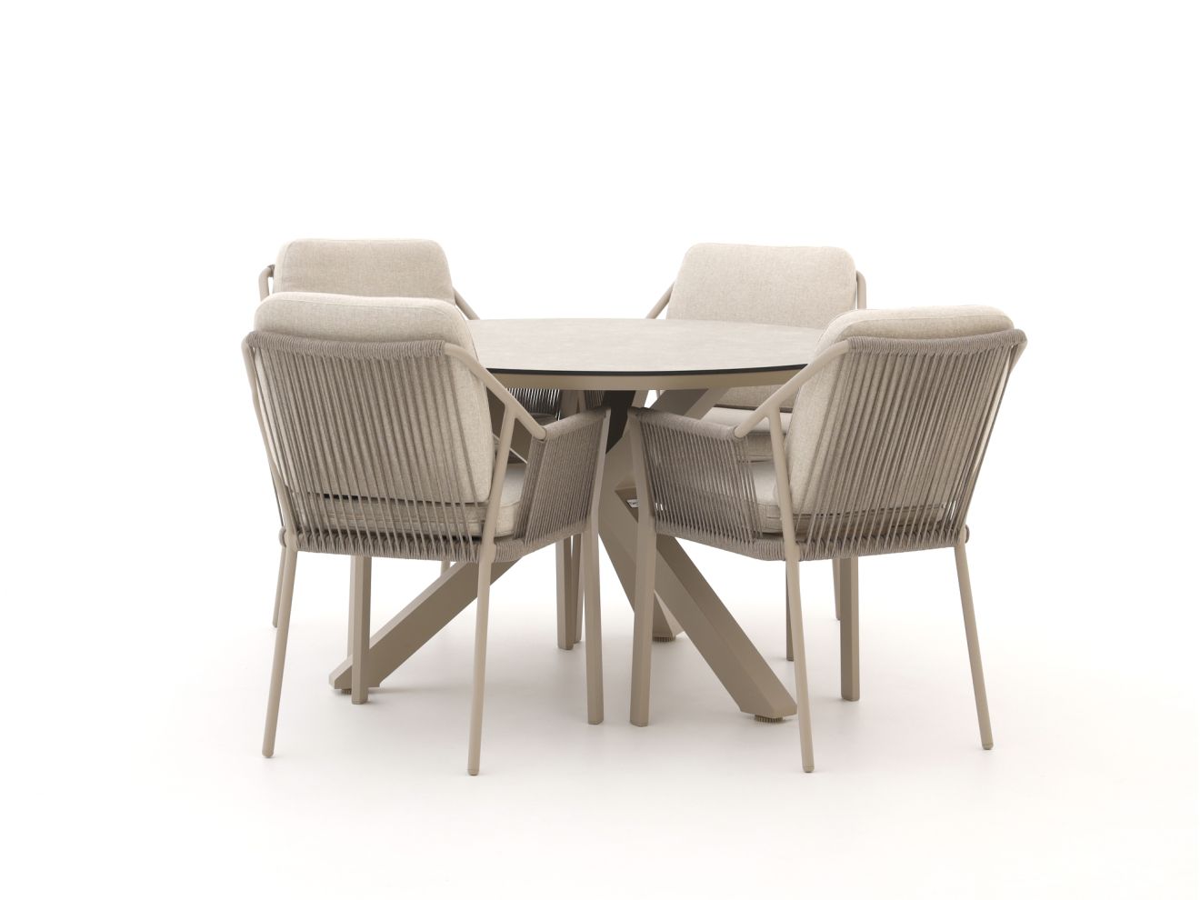 Tierra Outdoor Liv/Orbital ø 120 cm Gartenmöbel-Set 5-teilig günstig online kaufen