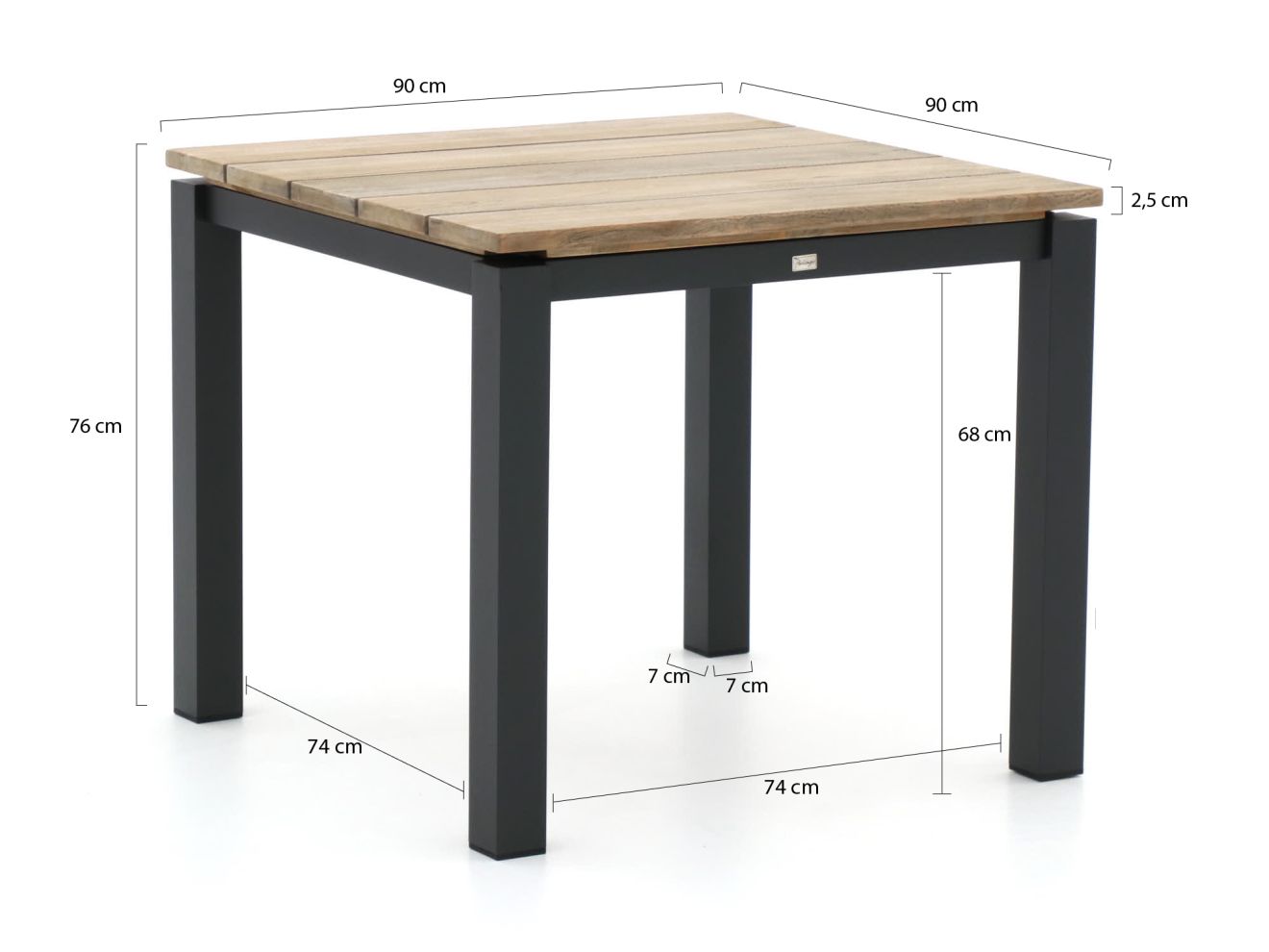 Bellagio Lagundo Gartentisch 90x90 cm günstig online kaufen