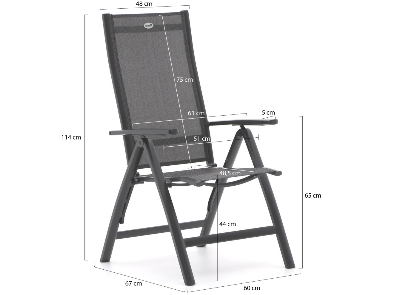 Hartman Troy/Ferrone ø 130 cm Gartenmöbel-Set 5-teilig verstellbar günstig online kaufen