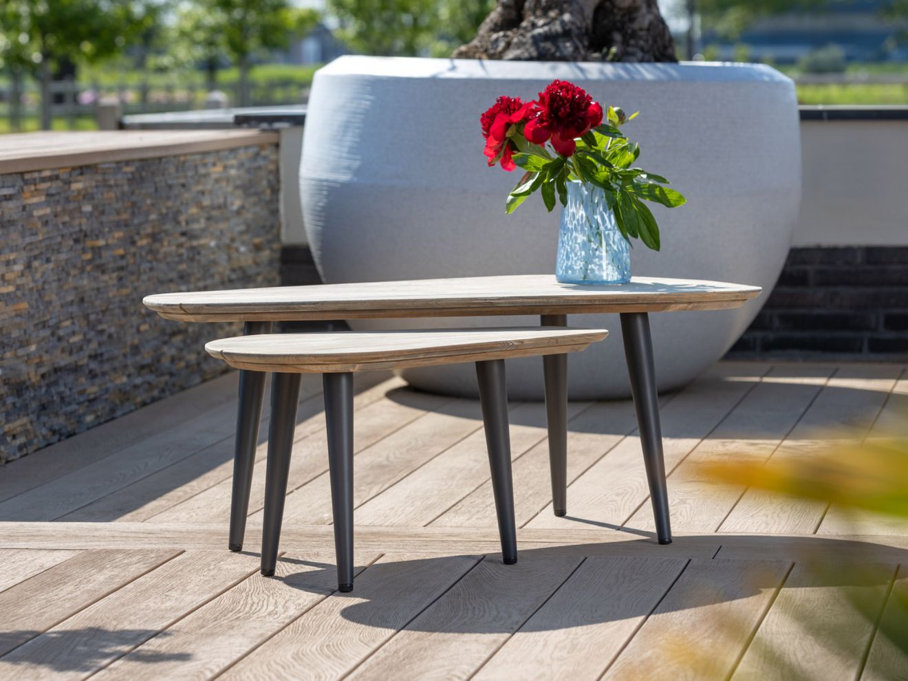 ROUGH-K Loungetisch 43x75x40 cm Taupe  Rabatt: 21 %