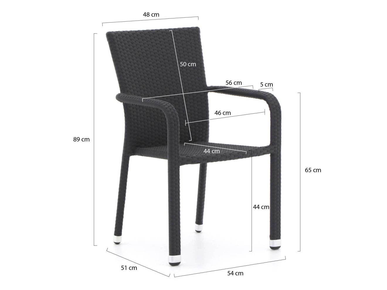 Forza Fossano/Sora ø 90 cm Gartenmöbel-Set 5-Teilig Stapelbar günstig online kaufen
