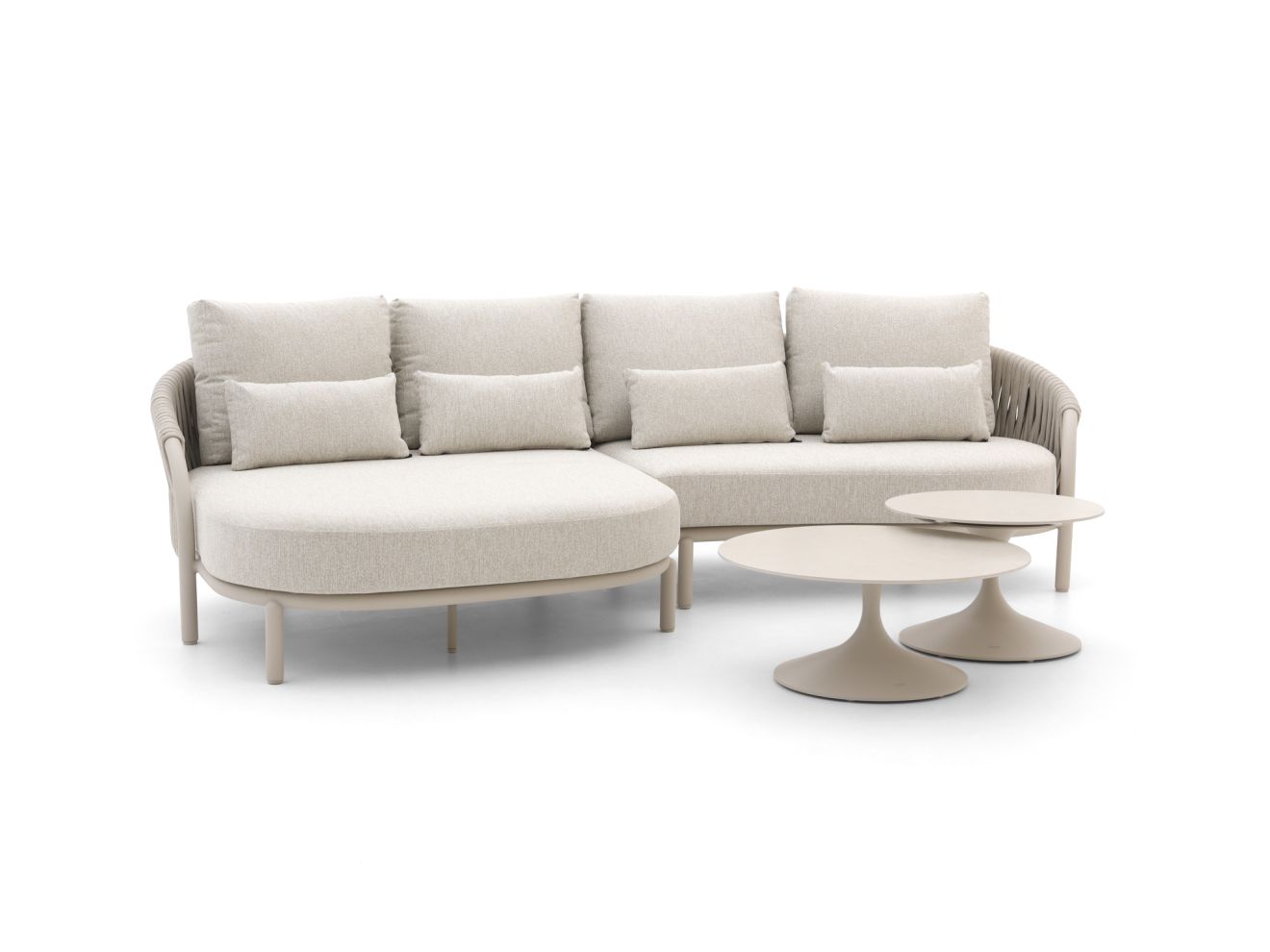+ 15 % Kassenrabatt | SUNS Feroli/Nova Chaiselongue Lounge-Set 4-teilig rechts
