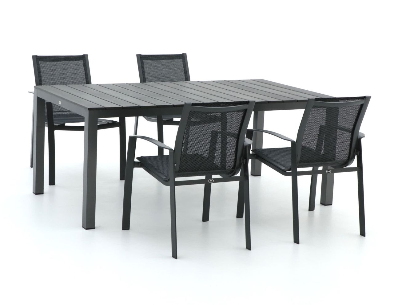 R&S Design Altea/Fidenza 183 cm Gartenmöbel-Set 5-teilig stapelbar Grau  Rabatt: 27 %
