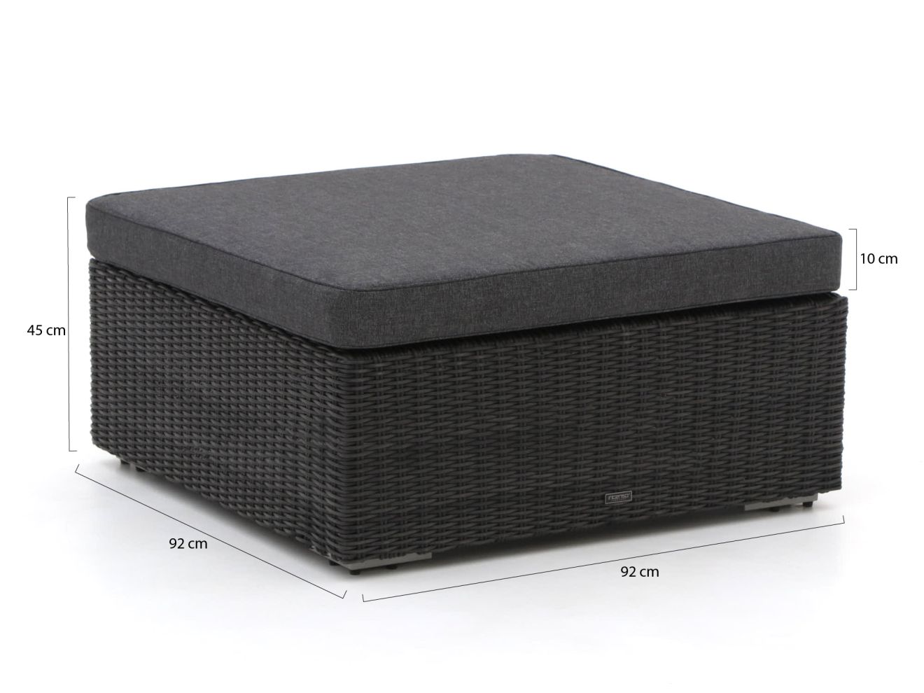 Intenso Carpino Lounge Fußbank 92x92 cm Grau 92x92cm Rabatt: 18 %