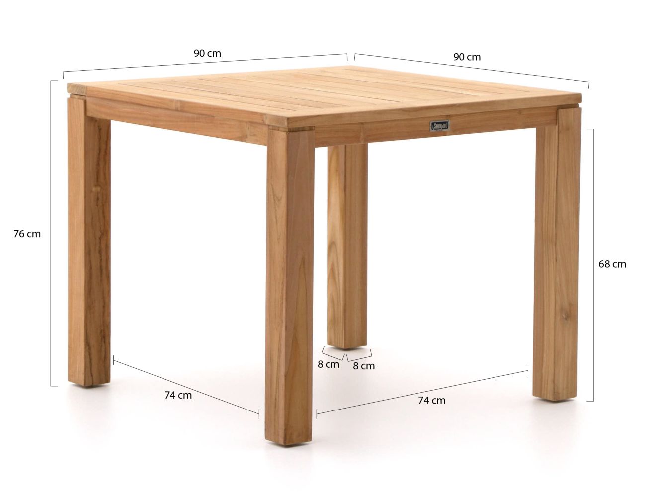 Sunyard Buxton Gartentisch 90x90 cm günstig online kaufen