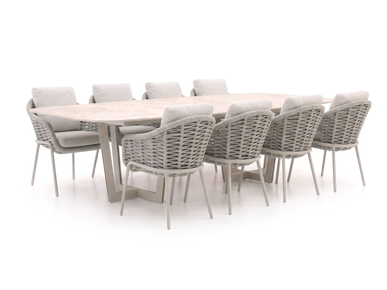+ 15 % Kassenrabatt | SUNS Casto/Palermo 280 cm Gartenmöbel-Set 9-teilig