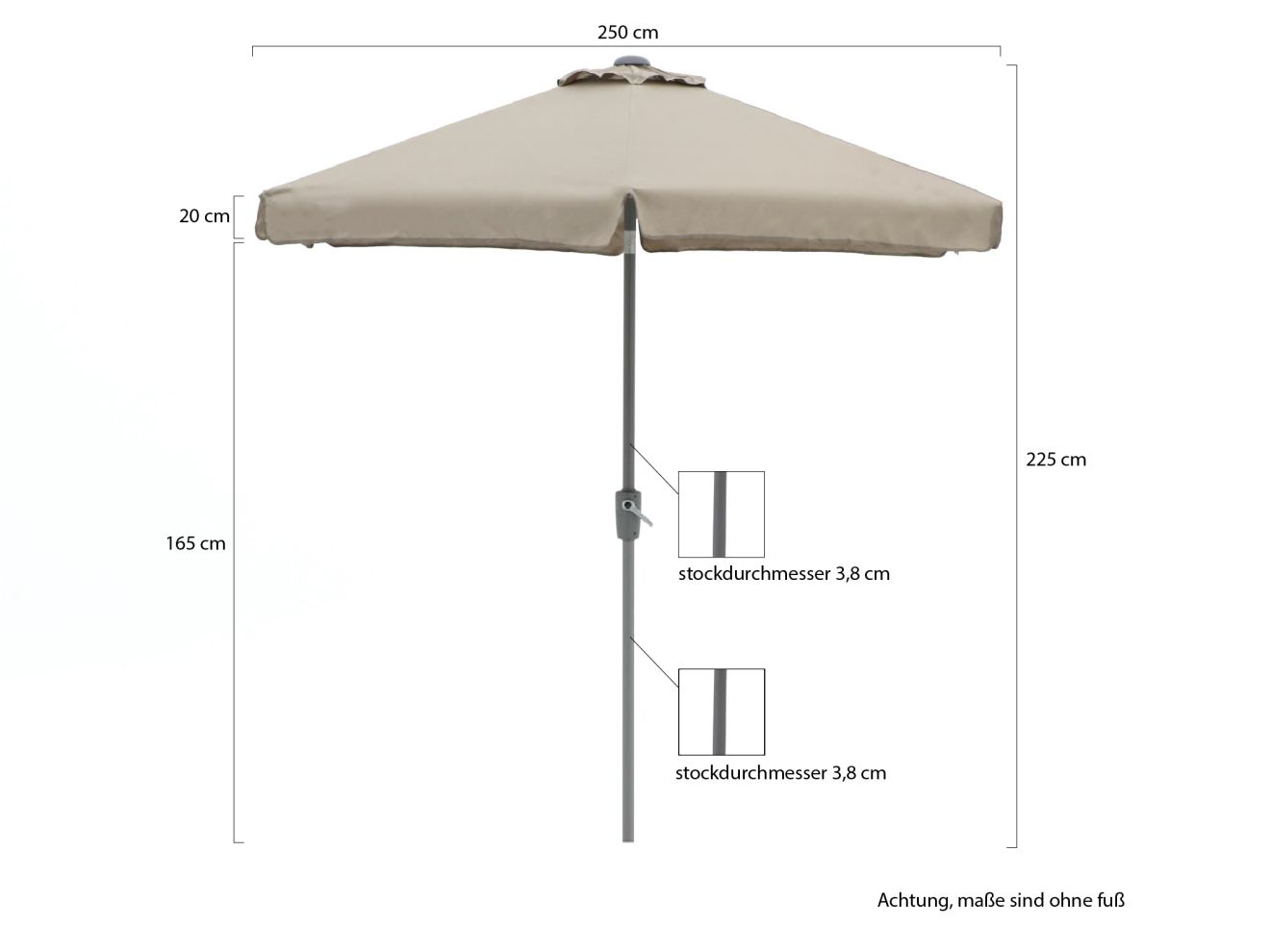 Shadowline Aruba Sonnenschirm ø 250 cm günstig online kaufen