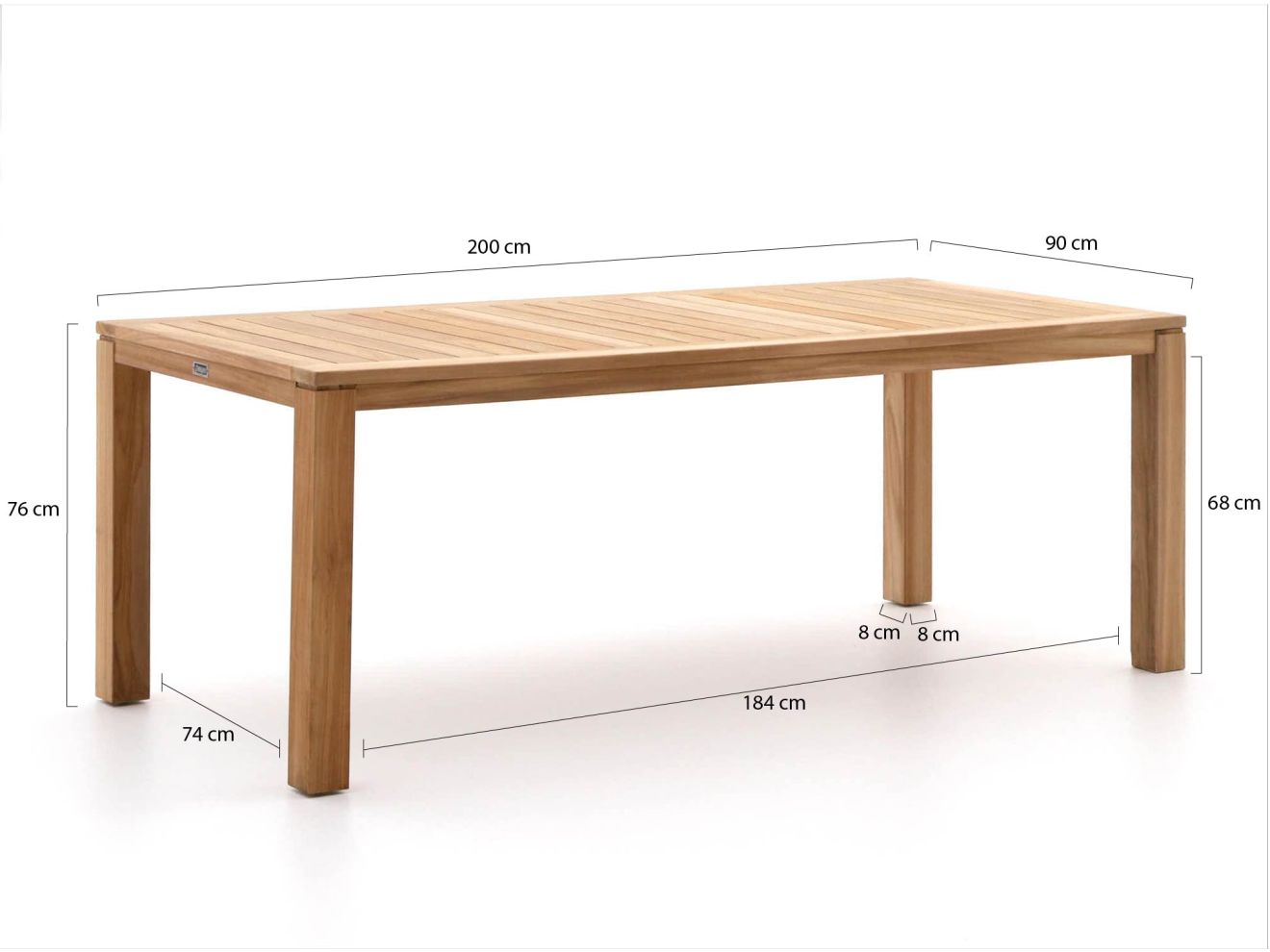 Sunyard Corby/Buxton 200 cm Gartenmöbel-Set 5-teilig verstellbar