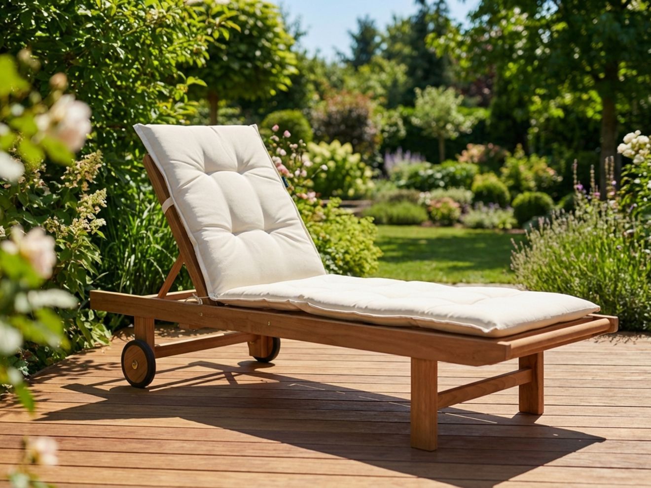 Madison Gartenliege Auflage 200x60  cm Taupe 200x60cm