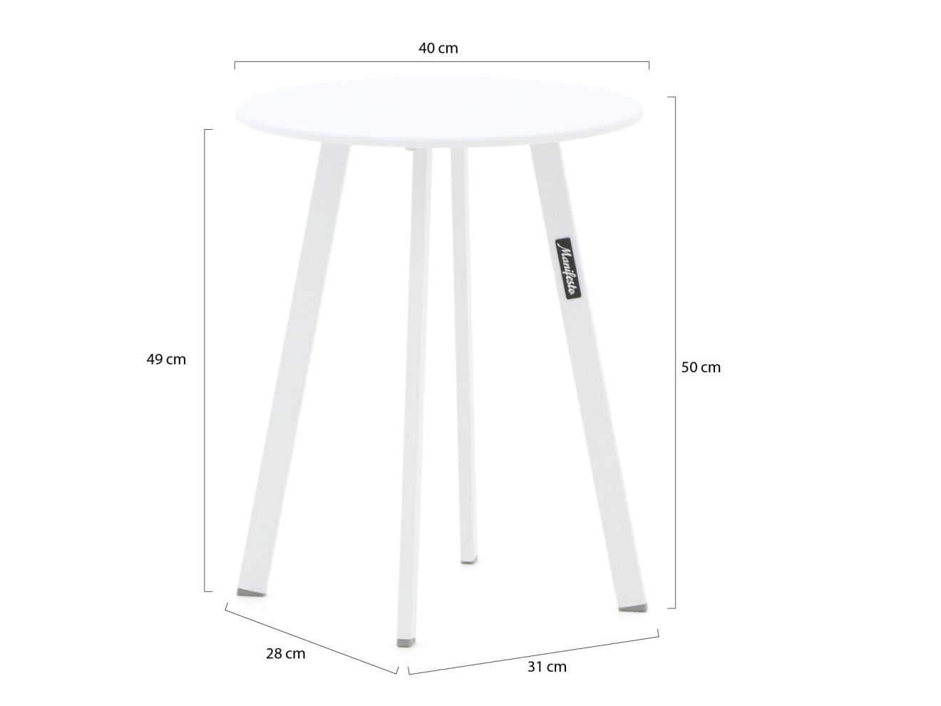 Forza Cali/Bovezzo ø 40 cm Balkon-Set 3-teilig stapelbar Weiß 40cm Rabatt: 31 %