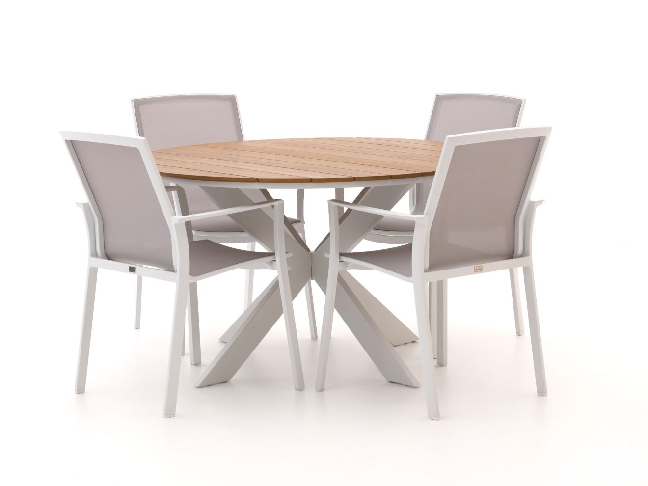 Bellagio Dranera/Fidenza ø 126 cm Gartenmöbel-Set 5-teilig stapelbar Grau 126cm Rabatt: 20 %