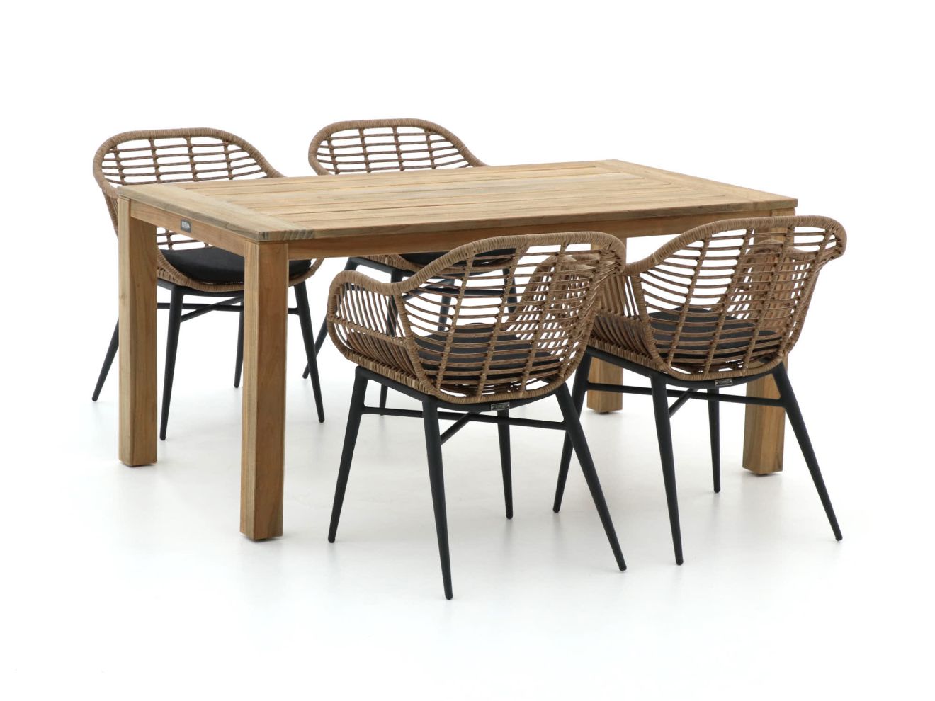 Intenso Azora/ROUGH-S 160 cm Gartenmöbel-Set 5-teilig günstig online kaufen