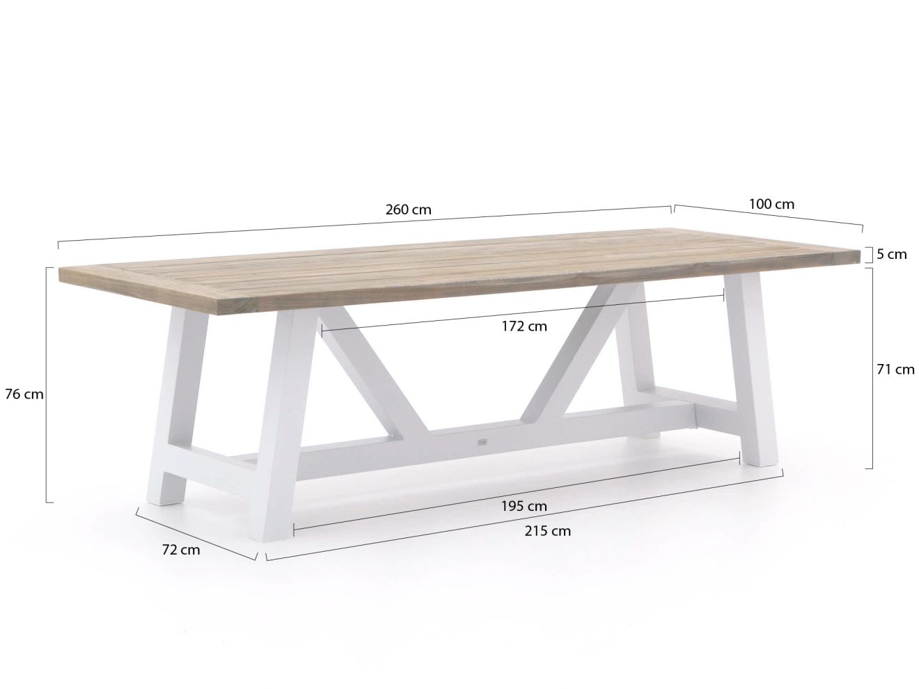 Bellagio Bresimo 260 cm Picknick Sitzgru...