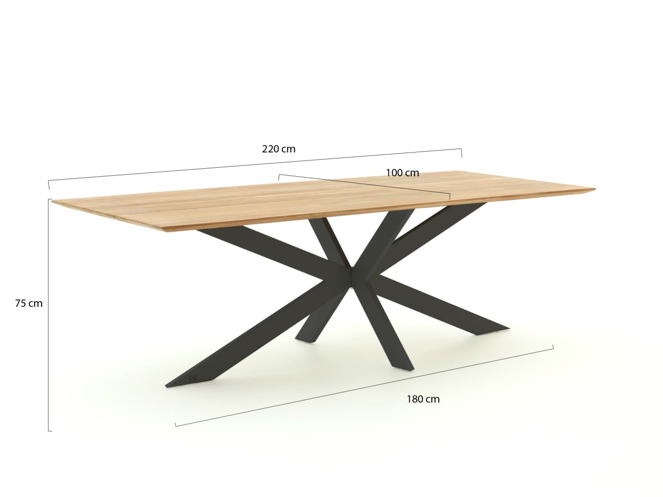 Bellagio Furato Gartentisch 220x100 cm günstig online kaufen