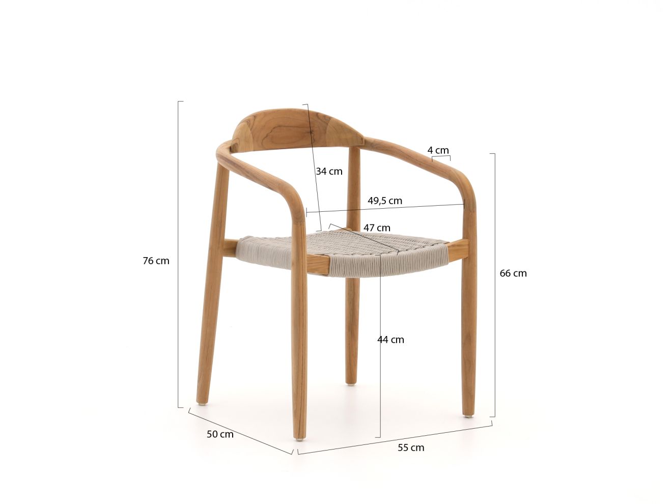 Bellagio Berbaro/Bruca 90cm Gartenmöbel-Set  3-teilig Stapelbar günstig online kaufen
