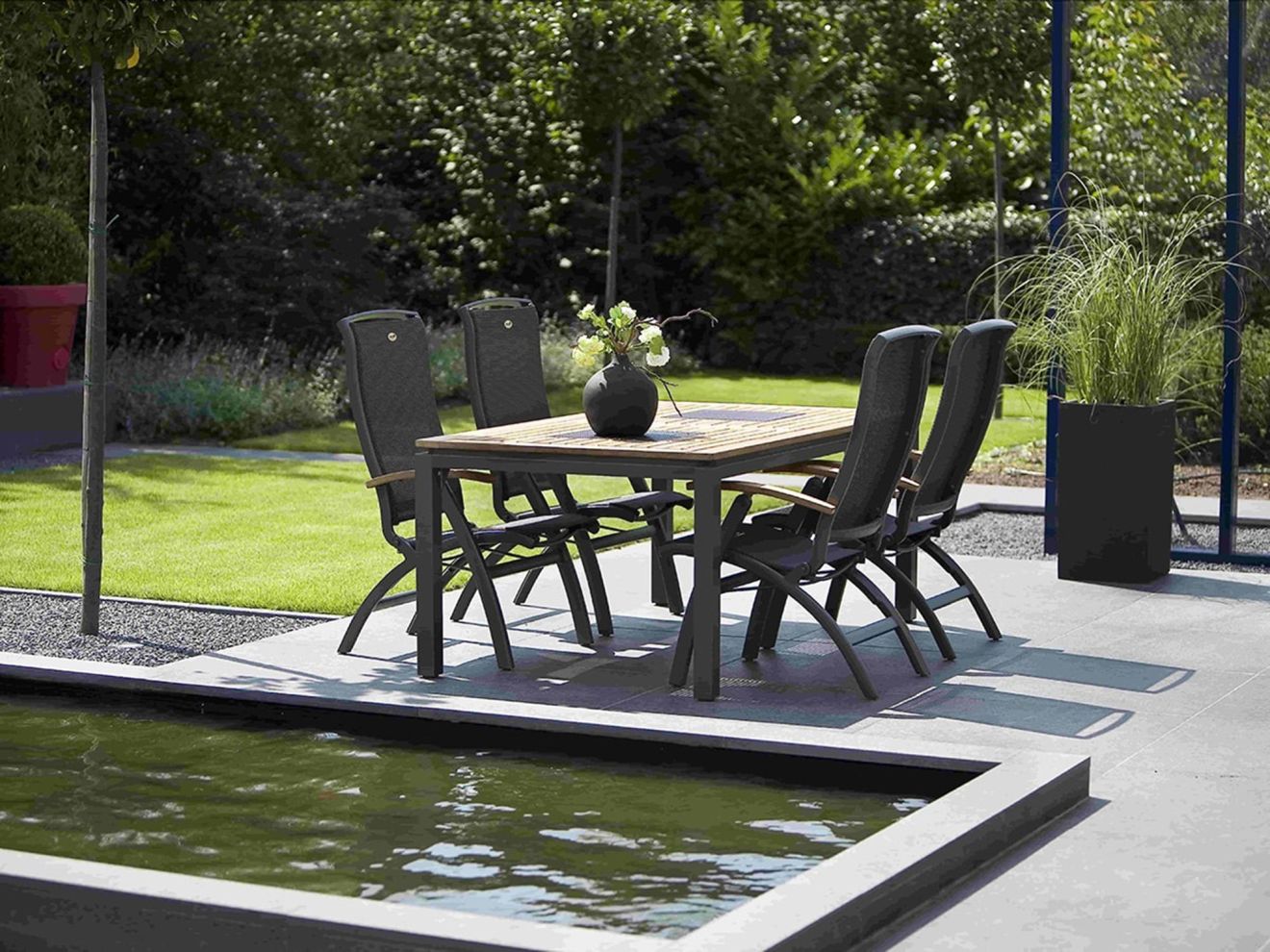 Hartman Da Vinci Gartenstuhl Hochlehner Grau