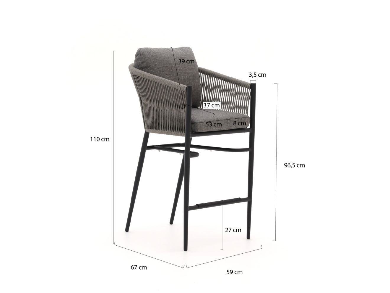 Bellagio Mineo Barhocker Outdoor günstig online kaufen
