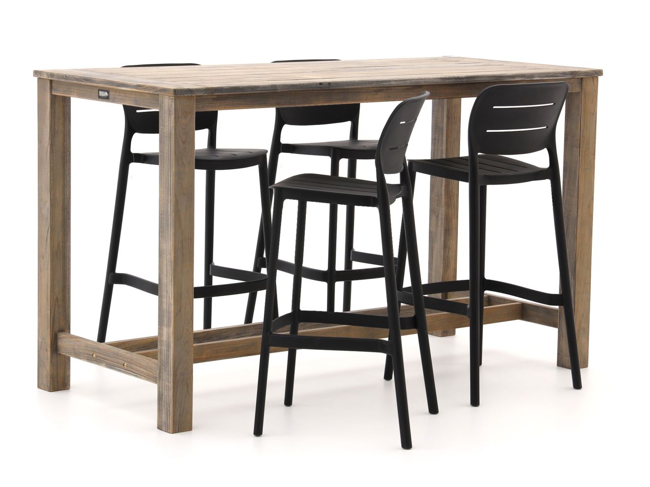 Forza Pazzia/ROUGH-X 180 cm Gartenbar-Set 5-teilig stapelbar Braun