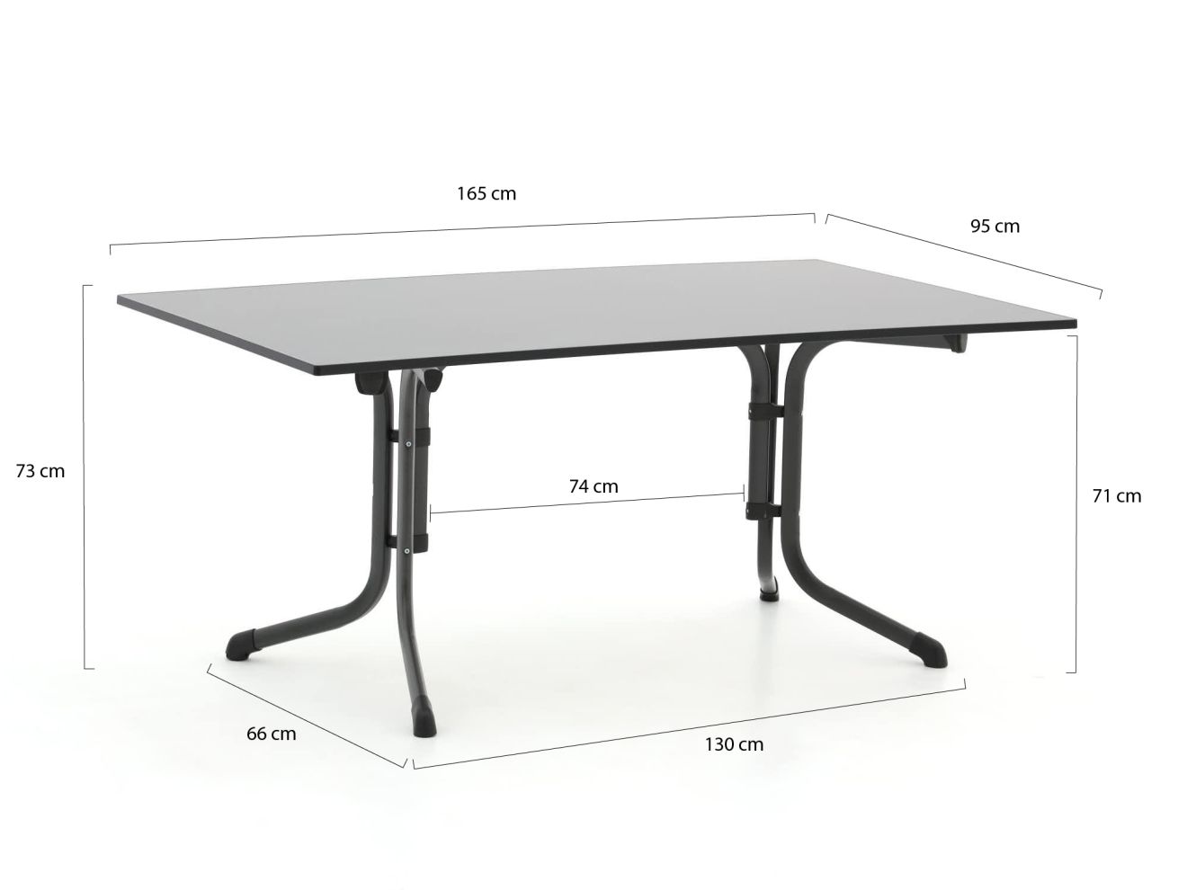 Sieger Vivodur Gartentisch klappbar 165x95x73 cm günstig online kaufen