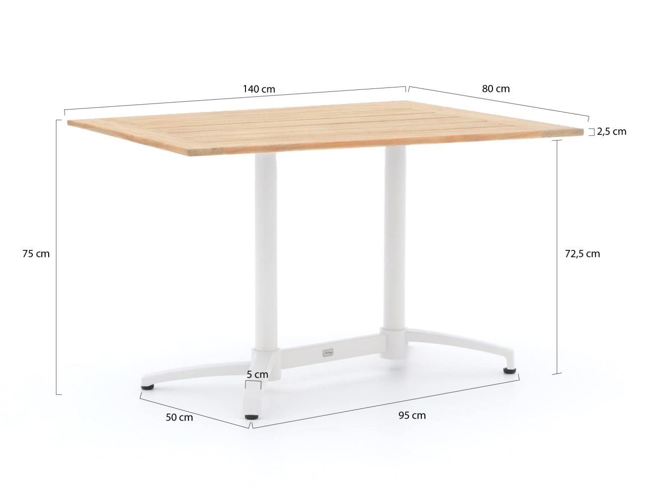 Bellagio Canzo Klapptisch 140x80x75cm günstig online kaufen