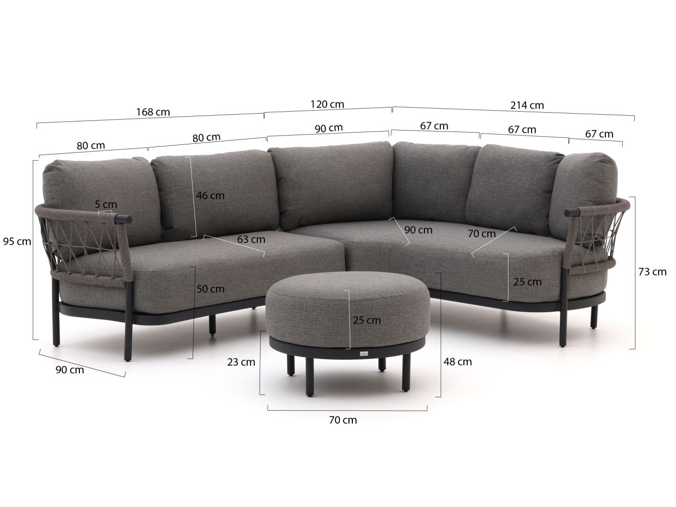 Bellagio Calizzano Ecklounge-Set 3-teili...