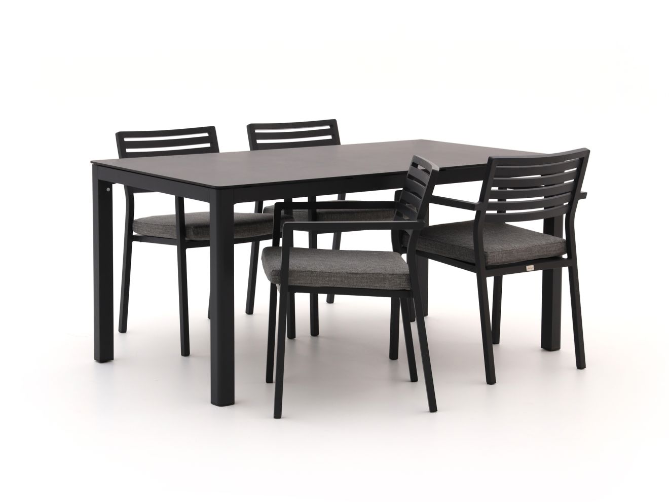 Bellagio Rumo/La Fonte 160 cm Gartenmöbel-Set 5-teilig Stapelbar Grau  Rabatt: 20 %