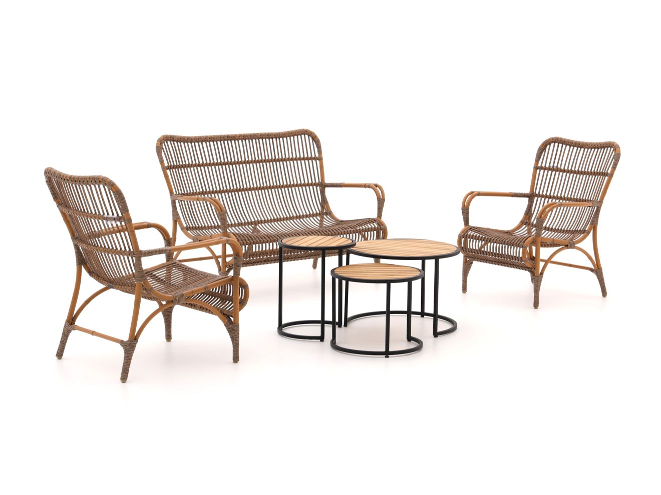 Intenso Napoli Stuhl-Bank Lounge-Set 6-teilig