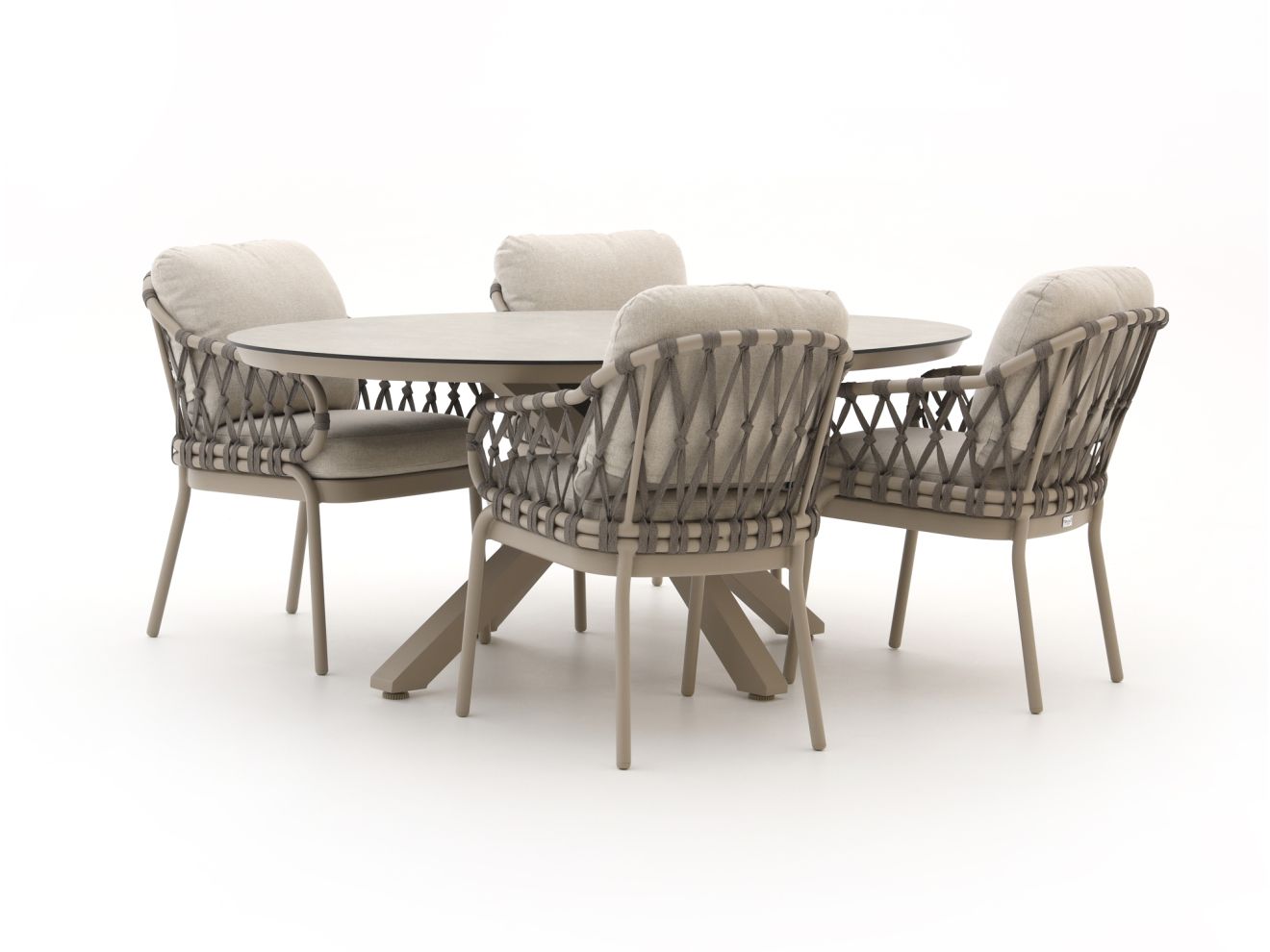 Tierra Outdoor Natal/Oblong 200 cm Gartenmöbel-Set 5-teilig Taupe