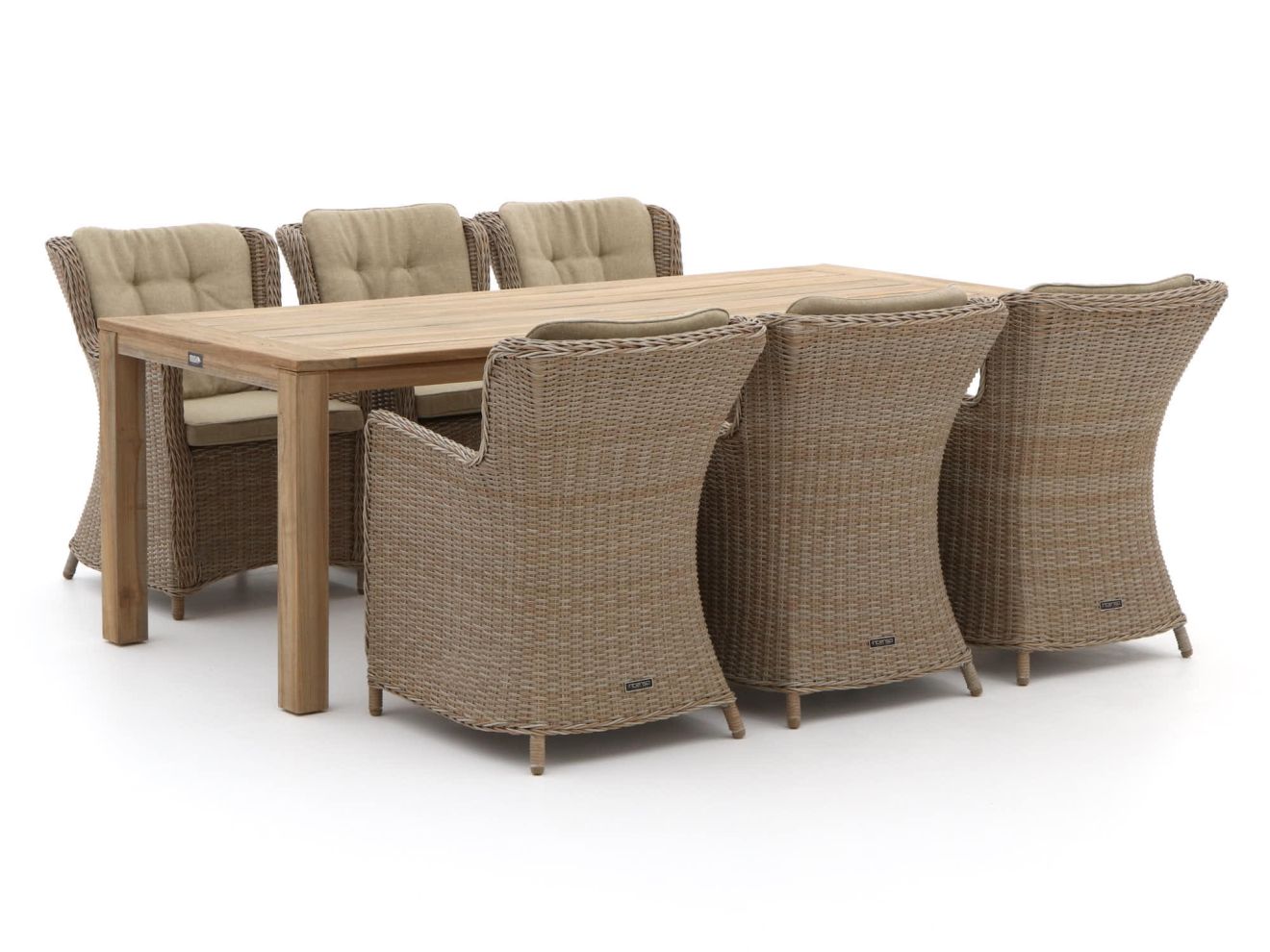 Intenso Milano/ROUGH-S 220 cm Gartenmöbel-Set 7-teilig