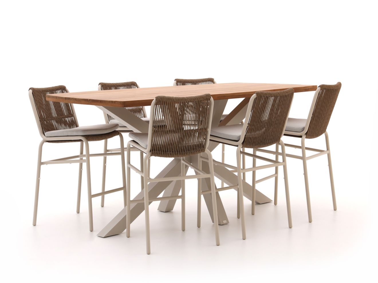 Bellagio Caronia/Induno Dänisch oval 220 cm Gartenbar-Set 7-teilig stapelba günstig online kaufen