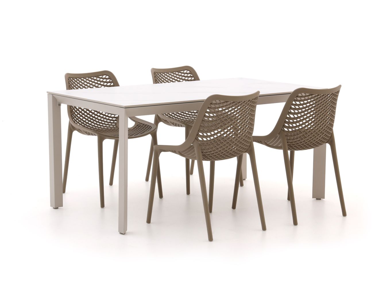 Forza Ripi/Sestino 160 cm Gartenmöbel-Set 5-teilig stapelbar günstig online kaufen