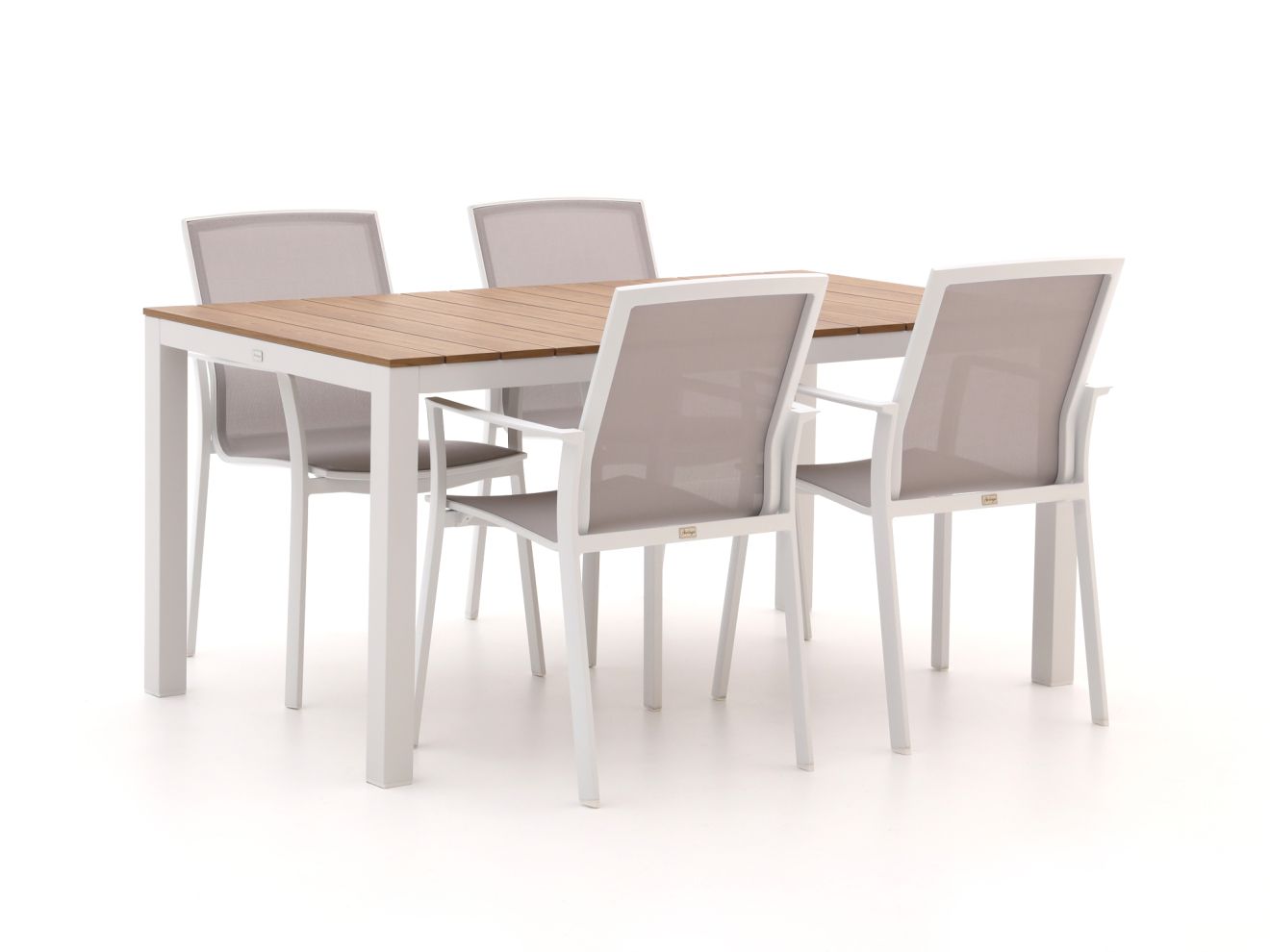 Bellagio Dranera/Fidenza 160 cm Gartenmöbel-Set 5-teilig stapelbar Grau  Rabatt: 21 %