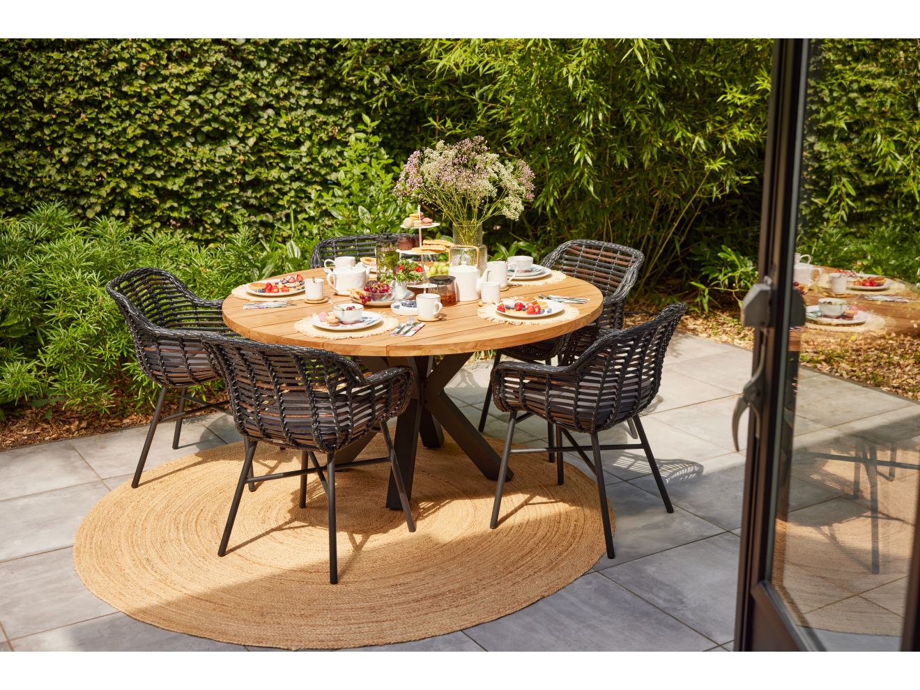 Hartman Stephanie Gartentisch ø150 cm Schwarz 150cm