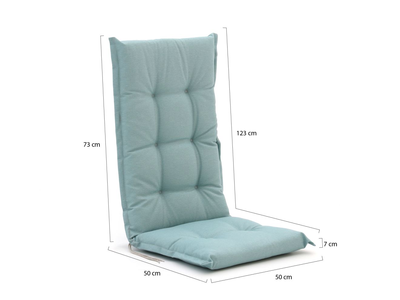 Madison Hochlehner dick 123x50 cm Blau 123x50cm Rabatt: 33 %