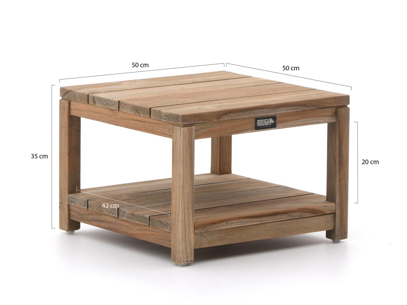 ROUGH-A Beistelltisch Outdoor 50x50x35 c...
