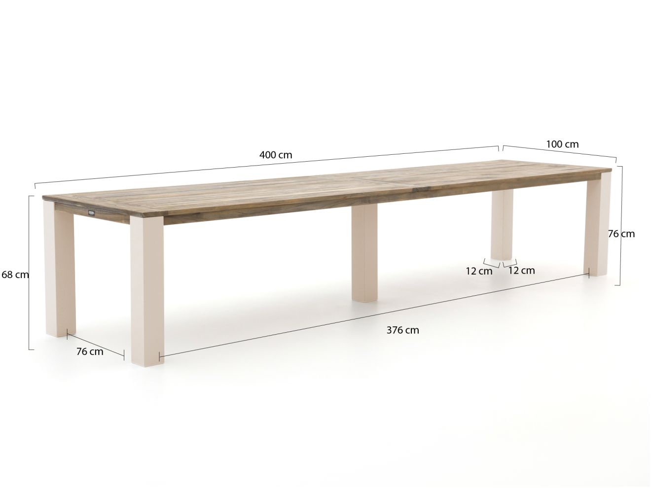 ROUGH-X Gartentisch 400x100x76 cm günstig online kaufen