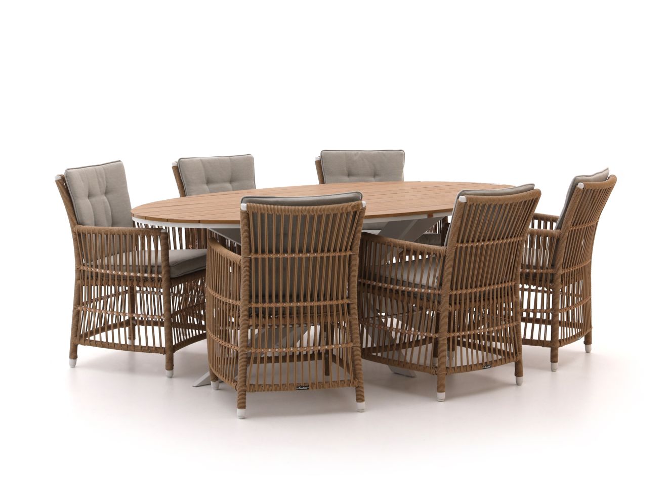 Manifesto Ortello/Fidenza ovaal 220 cm Gartenmöbel-Set 7-Teilig günstig online kaufen