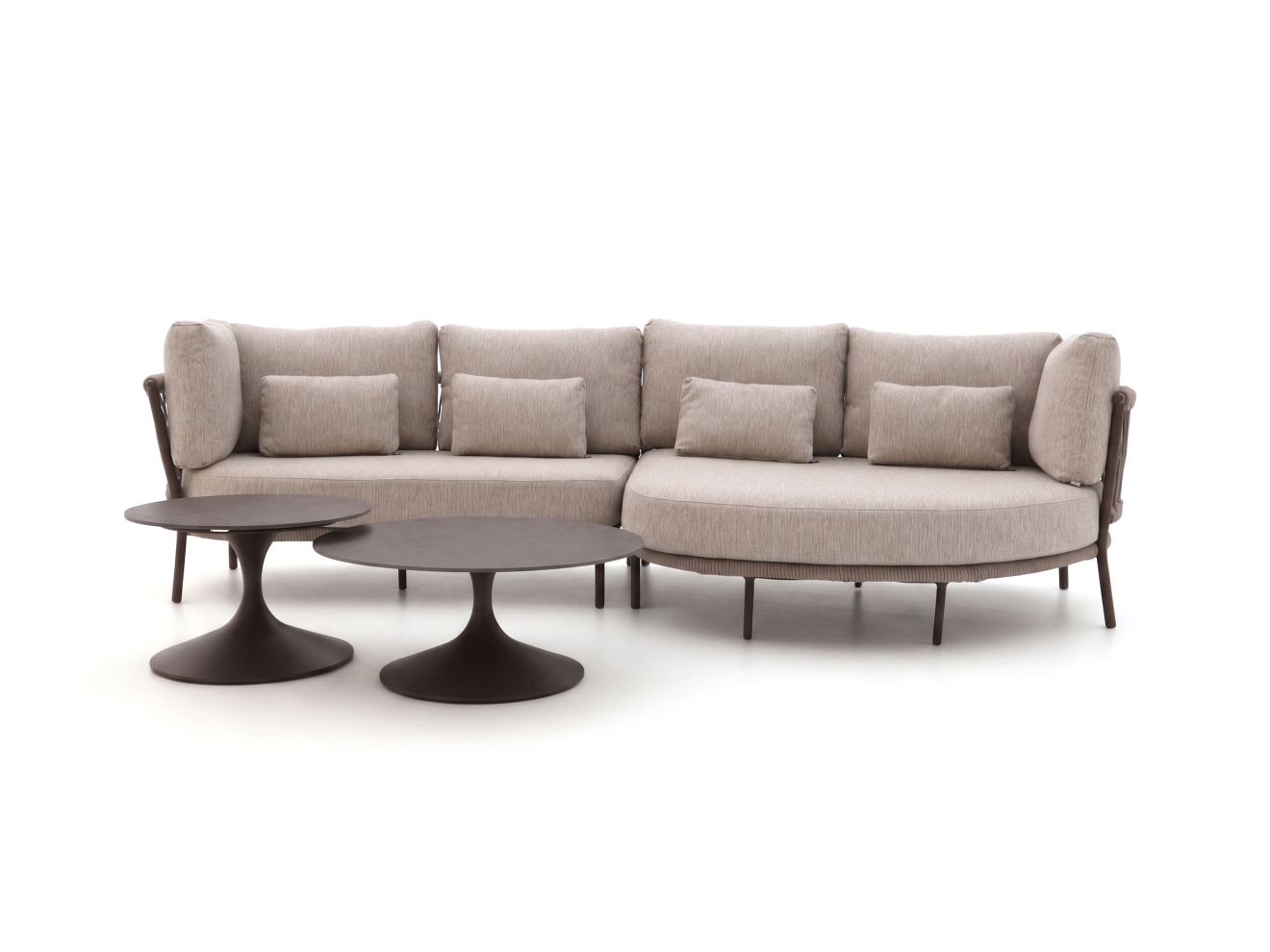 + 15 % Kassenrabatt | SUNS Bardi/Nova Chaiselongue Lounge-Set 3-teilig links 4-Sitzer