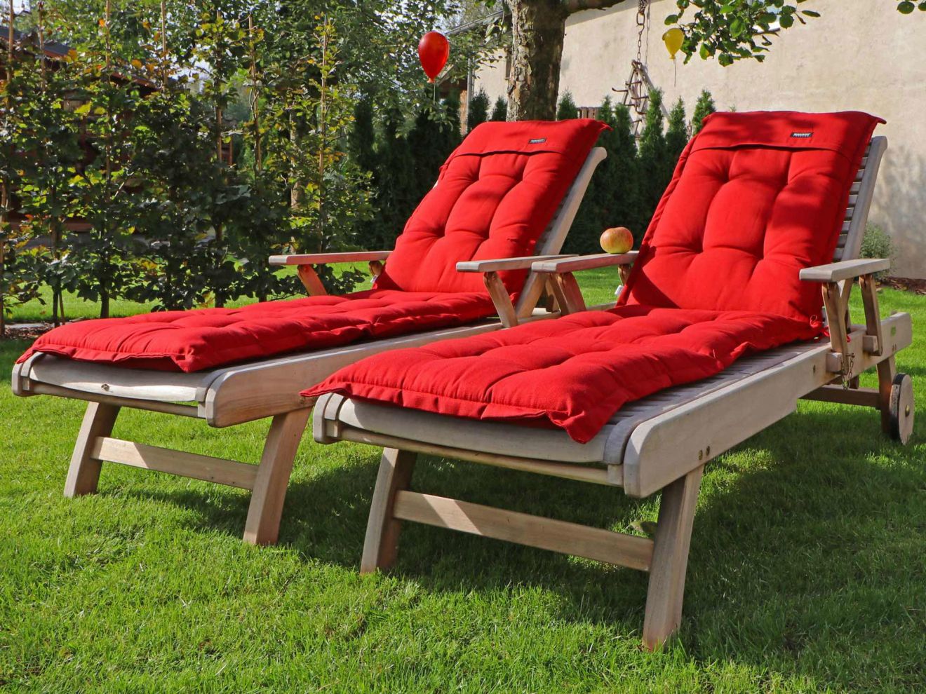 Sunyard Derby Gartenliege mit Rad Braun ...