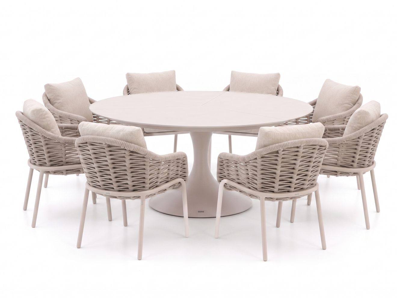 + 15 % Kassenrabatt | SUNS Casto/Nova ø 170 cm Gartenmöbel-Set 9-teilig