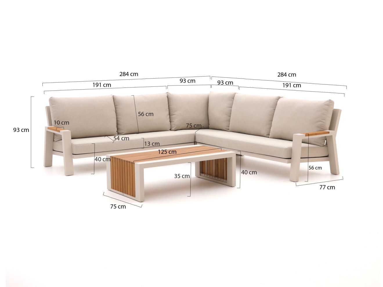 Bellagio Bisenzio Ecklounge-Set 4-teilig...