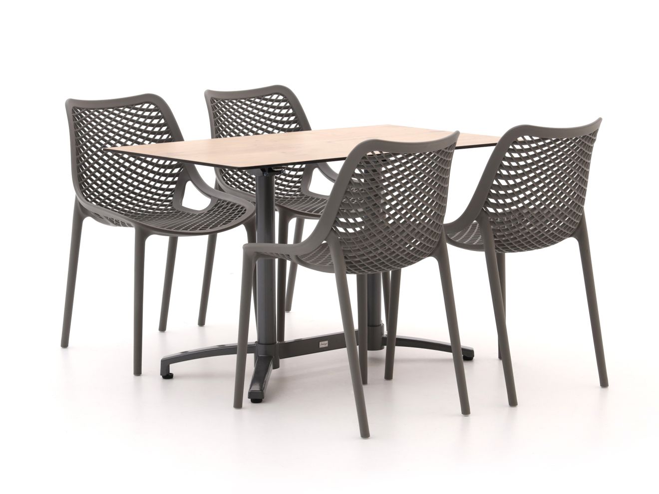 Forza Ripi/Canzo 120 cm Gartenmöbel-Set 5-teilig stapelbar klappbar günstig online kaufen